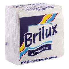 SERVILLETAS BRILUX DE MESA 100UN