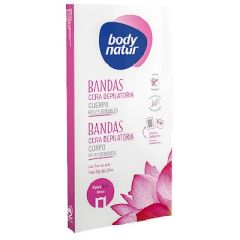 BANDAS DE CERA DEPILATORIAS BODY NATUR PIEL SENSIBLE CON FLOR DE