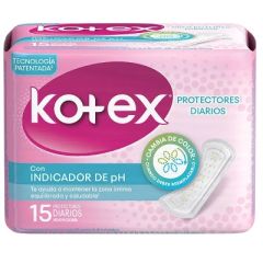 PROTECTORES DIARIOS KOTEX CON INDICADOR DE PH 15UN