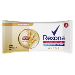 JABON REXONA ANTIBACTERIAL DE AVENA 3UN X 110G