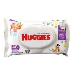 HUGGIES TOALLAS HUMEDAS MANOS Y CARA 48UN